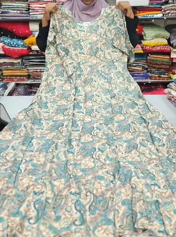 Premium Rayon Long Maxi Gown Full Length | AK2024